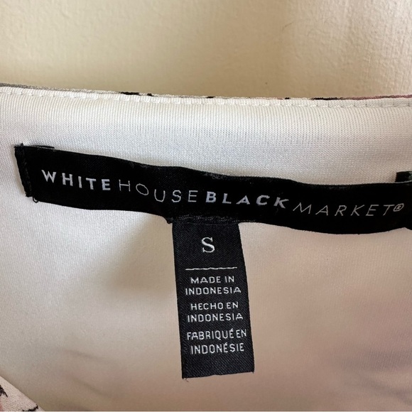 White House Black Market size Small White Floral Blouson Dress Wedding Party - Picture 5 of 10